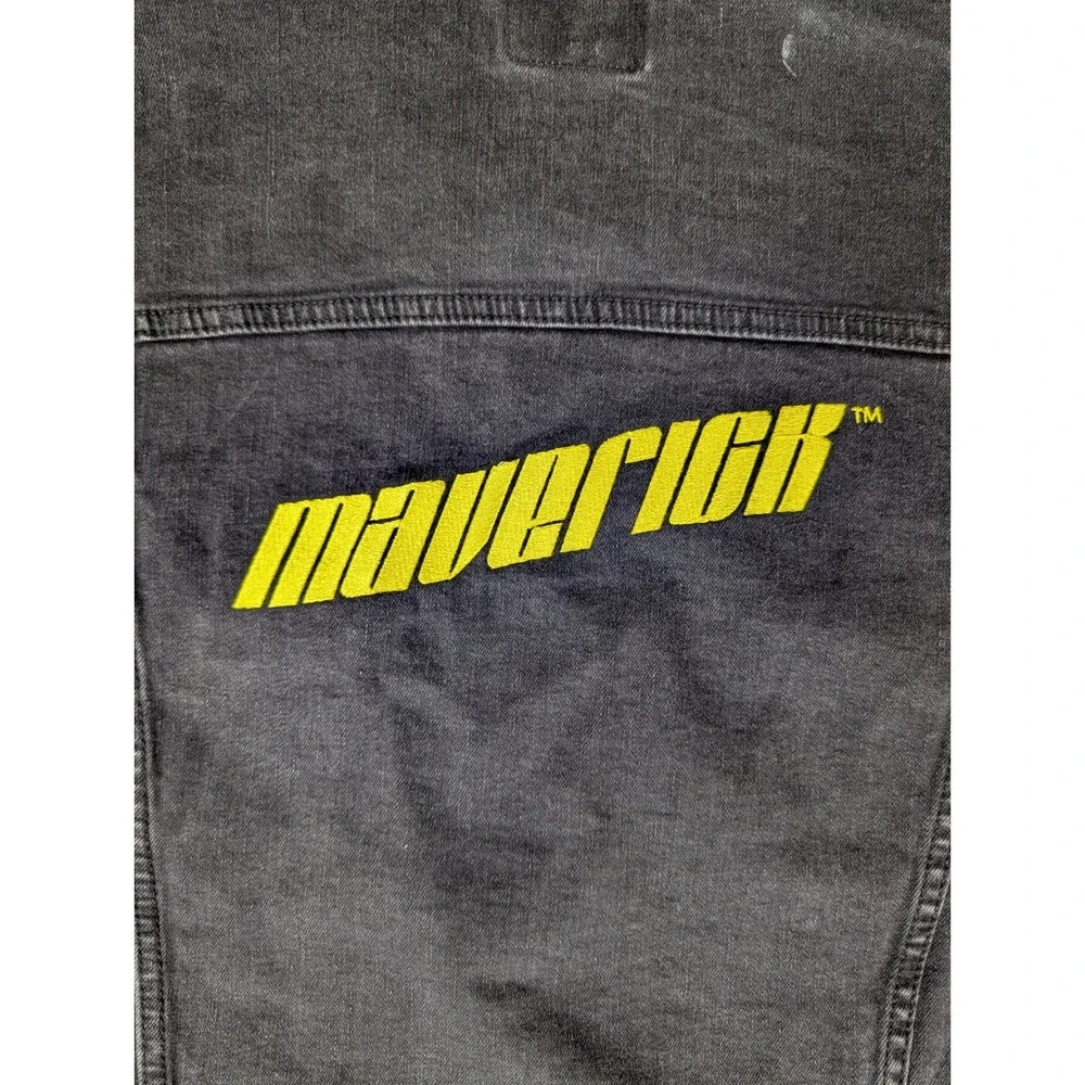 Logan Paul WWE Maverick Clothing Co Men‎ Washed Black Graphic Denim Jacket